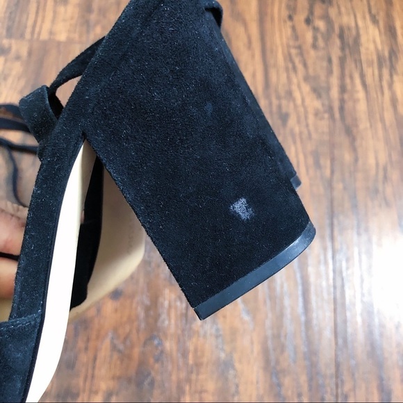 Ivanka Trump • Kuriel suede ankle tie sandals wrap strappy criss cross heeled - Picture 10 of 13